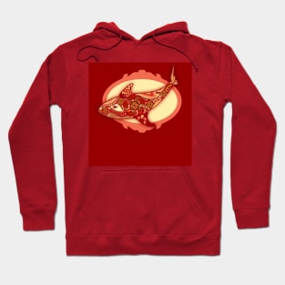 Whale Graphic Ilustration Design Hoodie